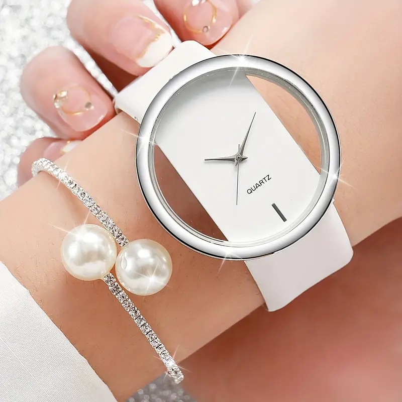 Luxury Watch White - 2 шт. модные белые простые часы