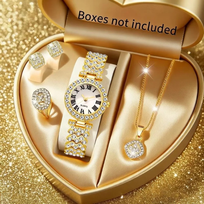Luxury Watch Organizer - Роскошный женский комплект украшений с кристаллами: