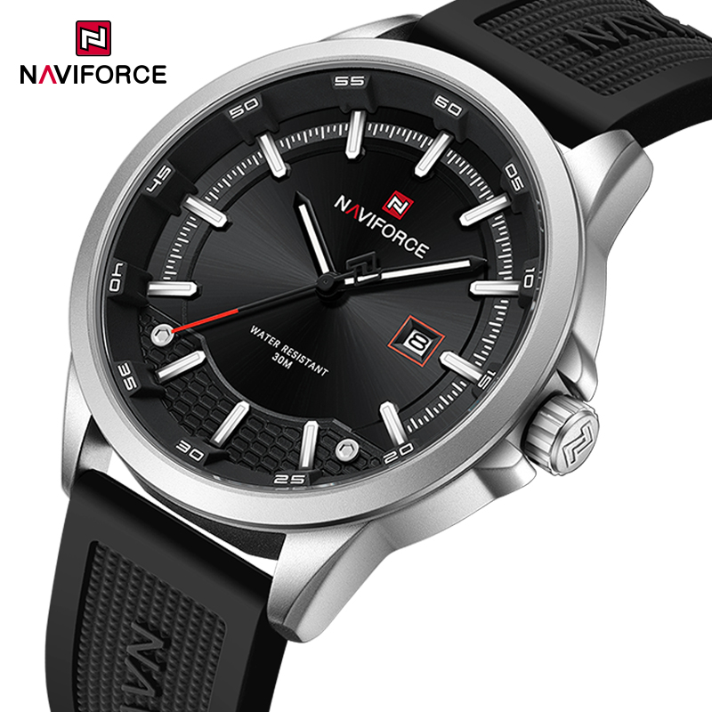 Open Heart Watch - Мужские часы NAVIFORCE класса люкс, водонепроницаемые