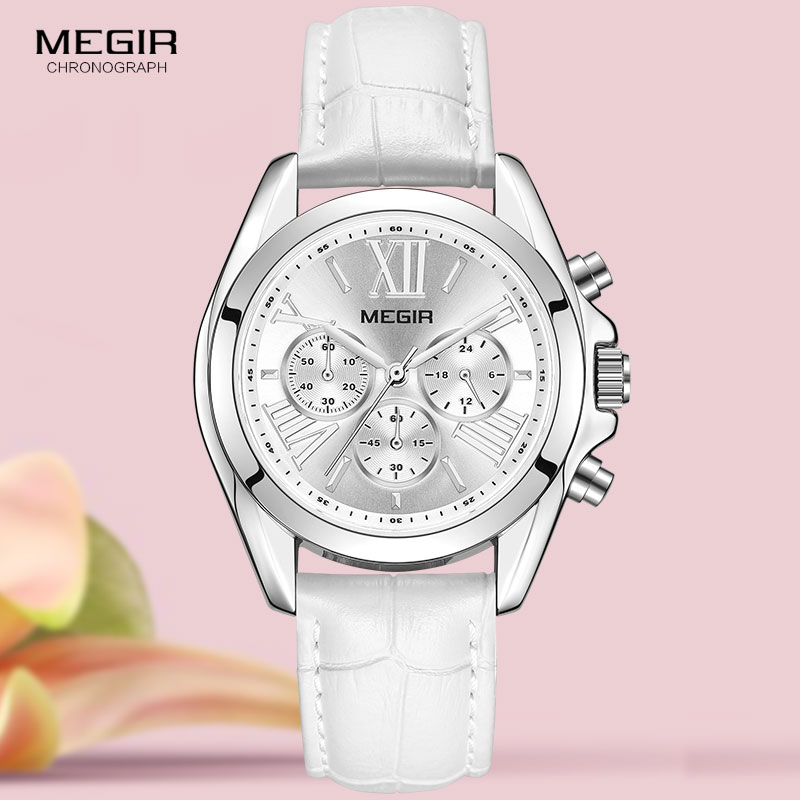 Luxury Watch White - Часы женские кварцевые с хронографом и
