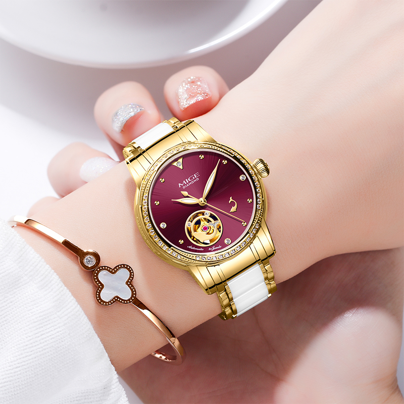 Женские автоматические часы MI – обзор и цена Luxury Watch White