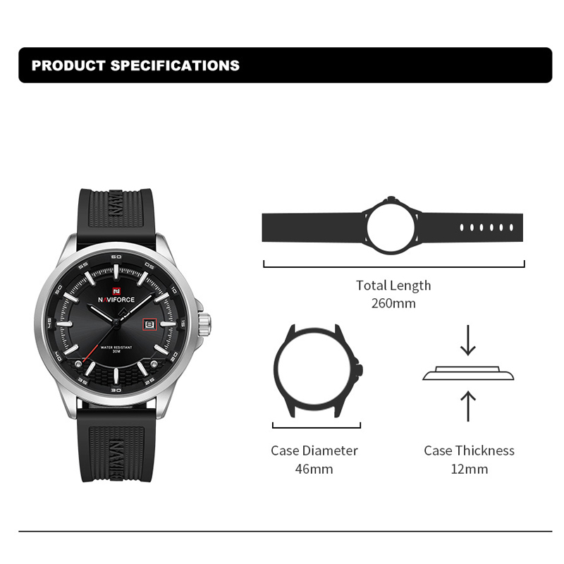 Мужские часы NAVIFORCE класса  – обзор и цена Open Heart Watch