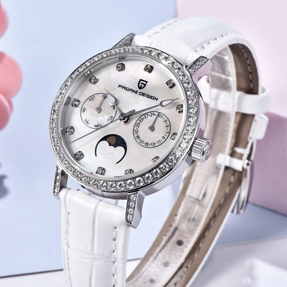 Женские кварцевые часы PAGANI  – обзор и цена Luxury Watch White