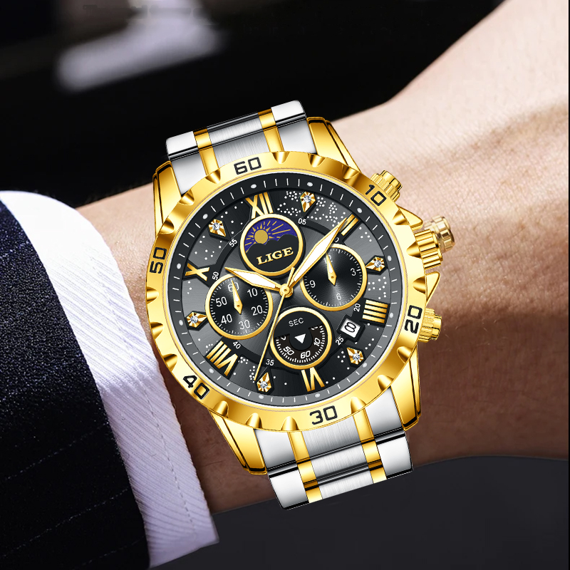 Мужские часы LIGE: люксовые кв – обзор и цена Luxury Watch Brand