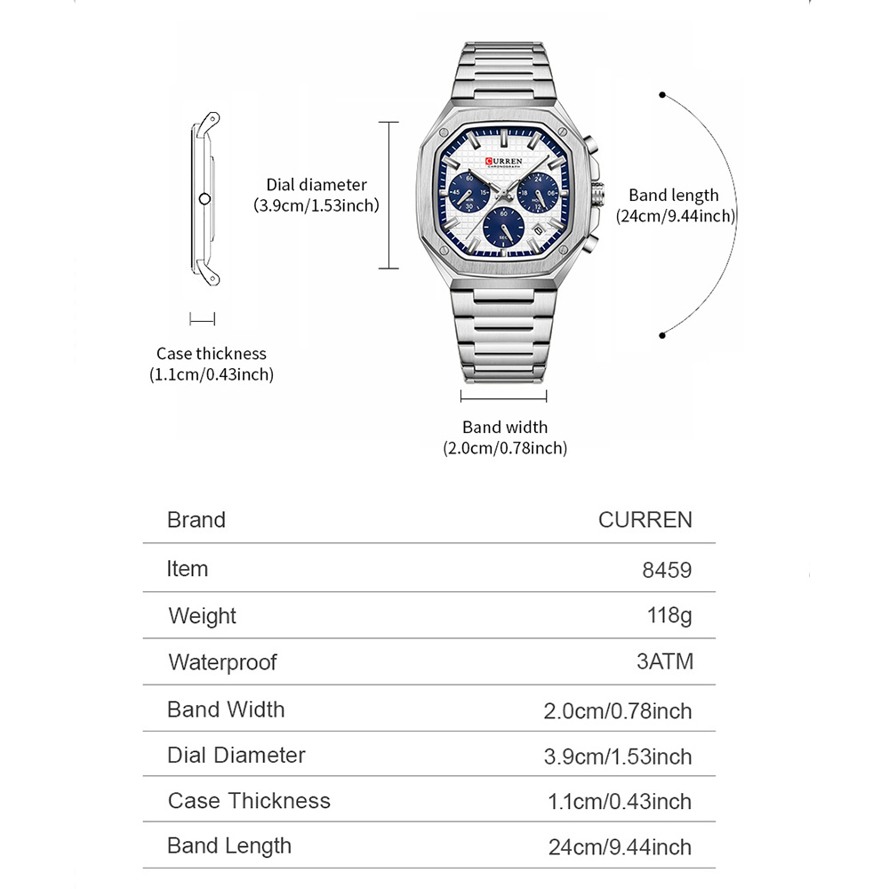 CURREN Роскошные квадратные ча – обзор и цена Luxury Watch Design