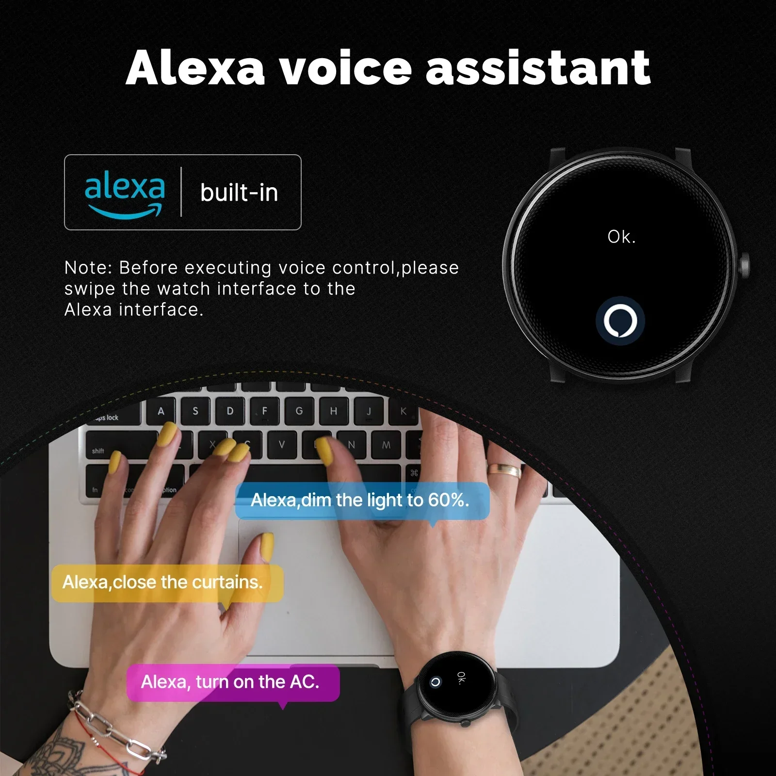 Смарт-часы MOES Alexa с пульсо – обзор и цена Open Heart Watch