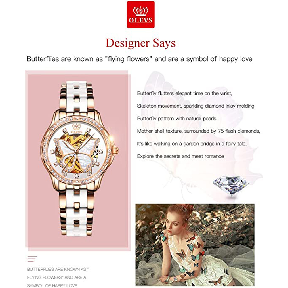 Женские Автоматические часы-ск – обзор и цена Luxury Watch White
